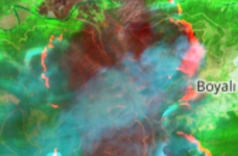 Projected fire spread corridors